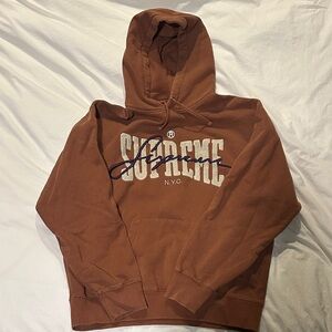 Supreme Embroidered Chenille Hooded Sweatshirt 'Brown'